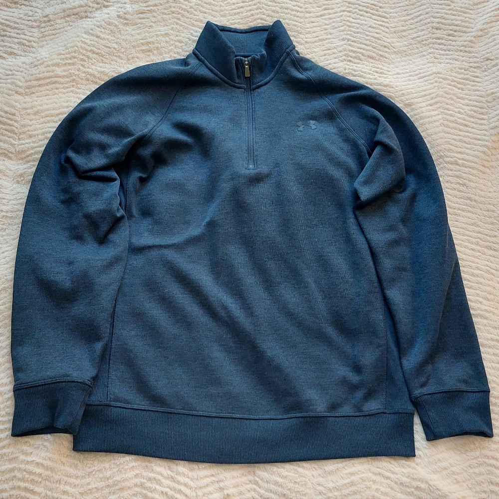 Under Armour Blue Coldgear Quarter Zip Pullover